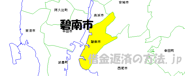 碧南市の地図