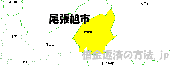 尾張旭市の地図
