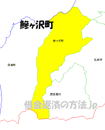 鰺ヶ沢町の地図