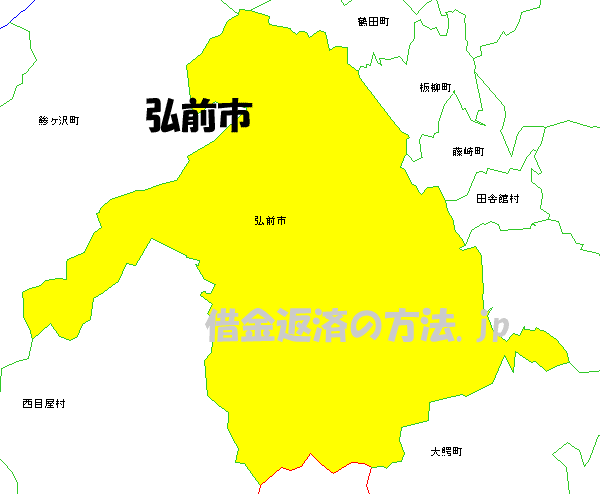 弘前市の地図