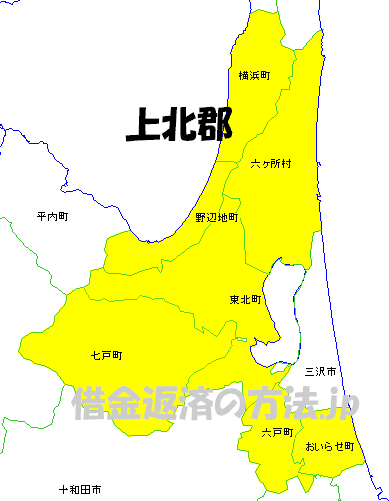 上北郡の地図