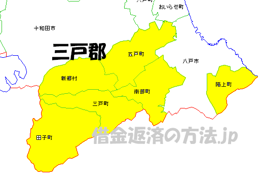 三戸郡の地図