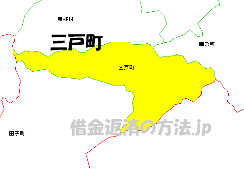 三戸町の地図