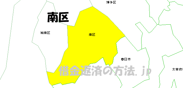 福岡市南区の地図