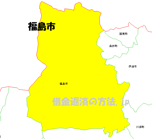 福島市の地図