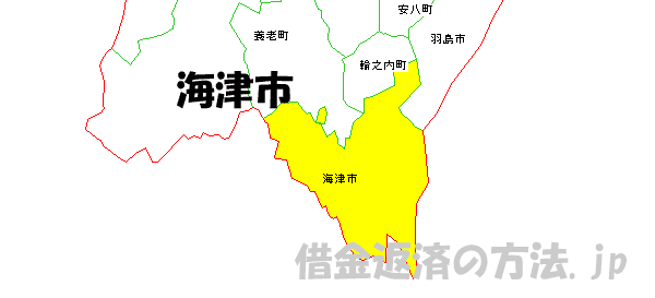 海津市の地図
