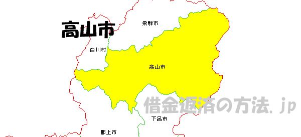 高山市の地図