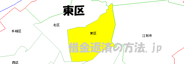 札幌市東区の地図