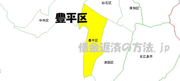 豊平区の地図