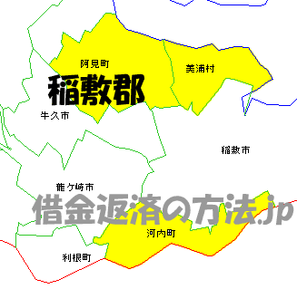稲敷郡の地図