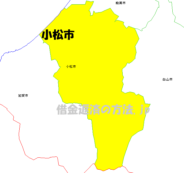 小松市の地図