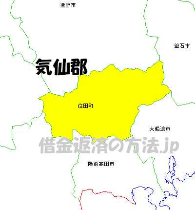気仙郡の地図