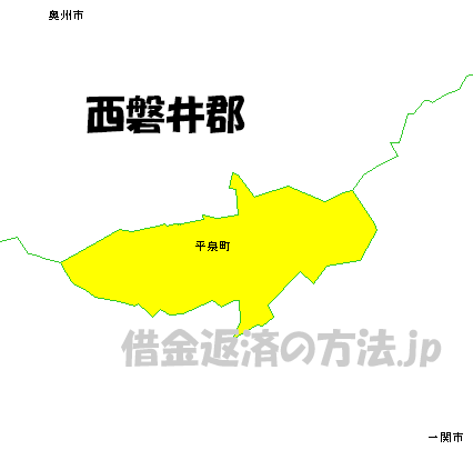 西磐井郡の地図