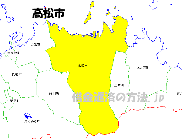 高松市の地図