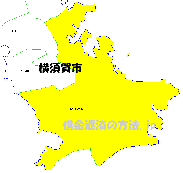 横須賀市の地図