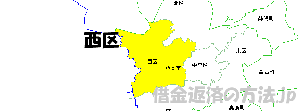 熊本市西区の地図