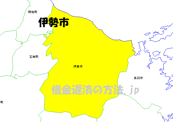 伊勢市の地図