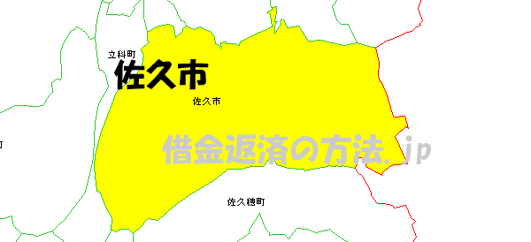佐久市の地図