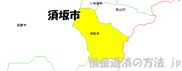 須坂市の地図
