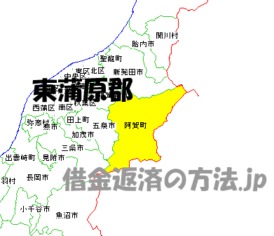東蒲原郡の地図