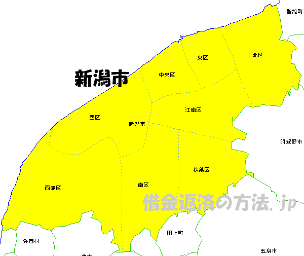 新潟市の地図