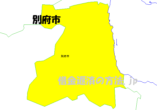 別府市の地図