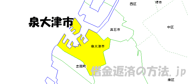 泉大津市の地図