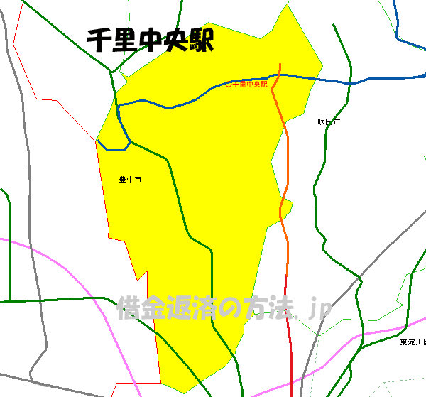 千里中央駅の地図