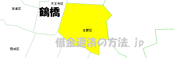 鶴橋の地図