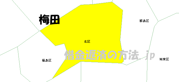 梅田の地図