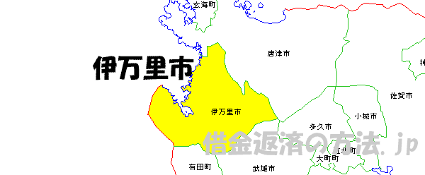 伊万里市の地図