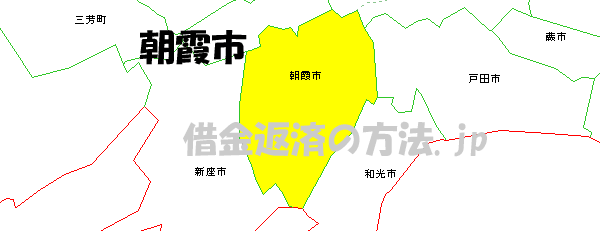 朝霞市の地図