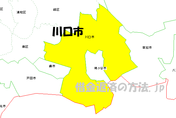 川口市の地図