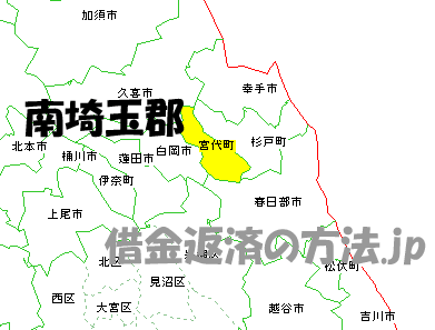 南埼玉郡の地図