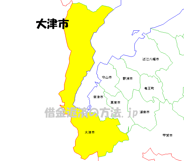 大津市の地図