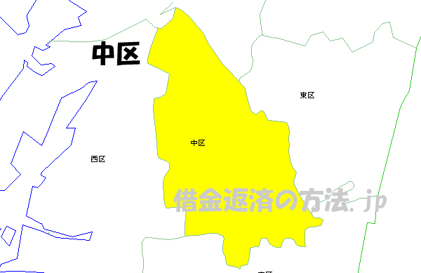 浜松市中区の地図