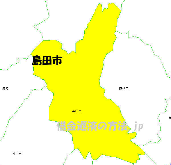 島田市の地図