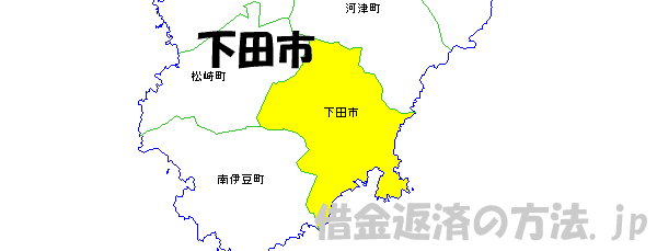 下田市の地図