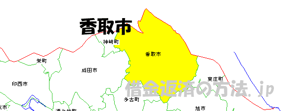 香取市の地図