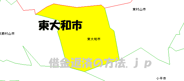 東大和市の地図