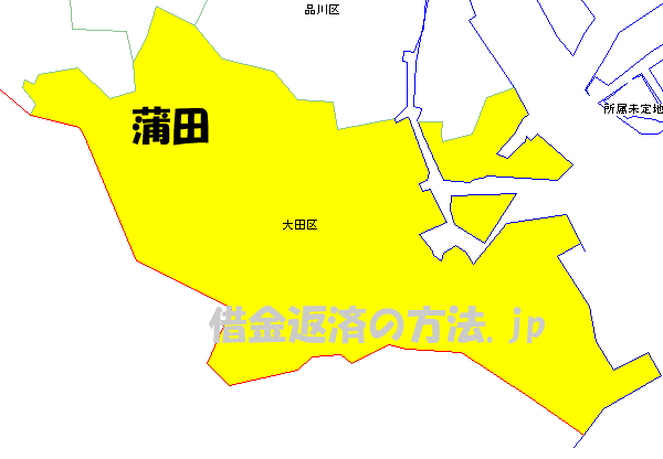 蒲田の地図