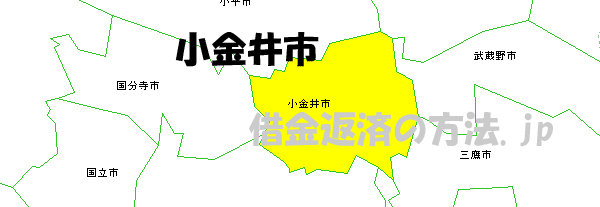 小金井市の地図