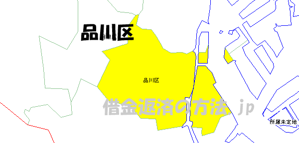 品川区の地図