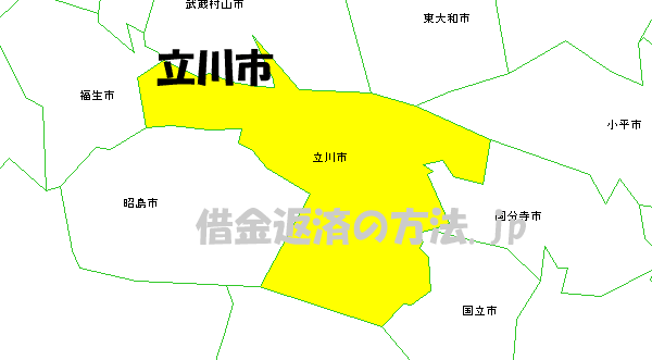 立川市の地図