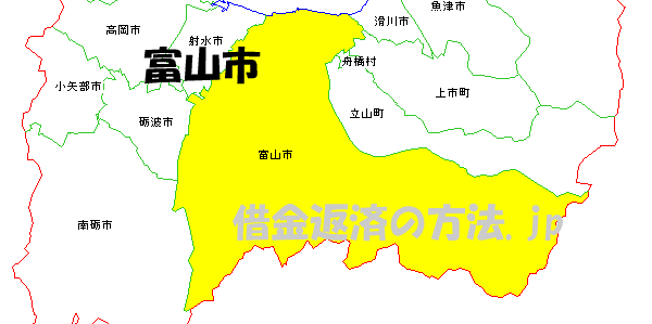 富山市の地図