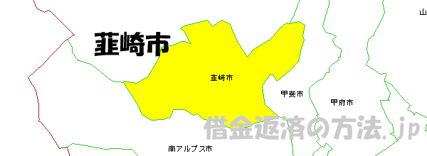 韮崎市の地図