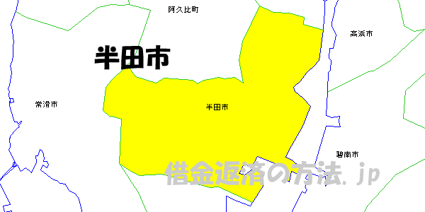 半田市の地図