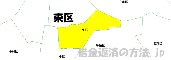 名古屋市東区の地図