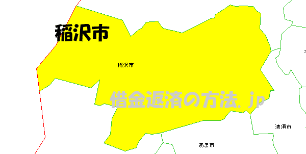 稲沢市の地図