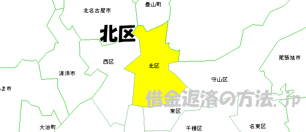 名古屋市北区の地図
